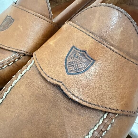 Polo Ralph Lauren leather crest embossed cognac loafer - Picture 2 of 7